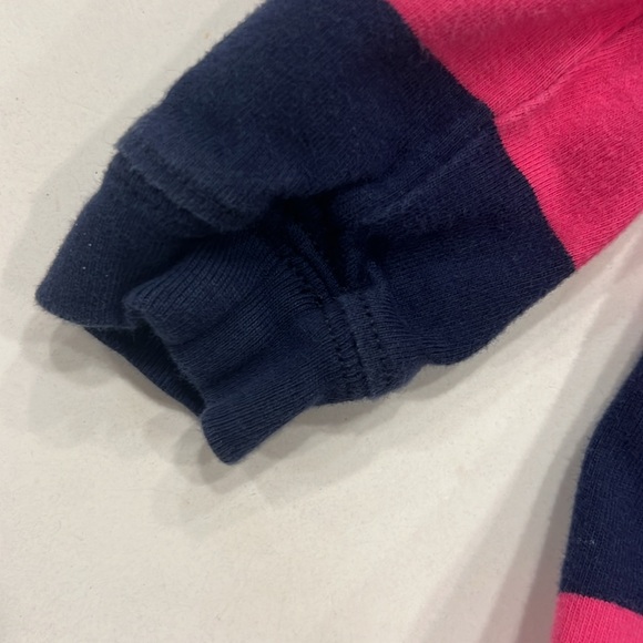 Ralph Lauren Baby Girl's Striped Dress with collar and ruffle - Blue/pink 9 M - Picture 7 of 9